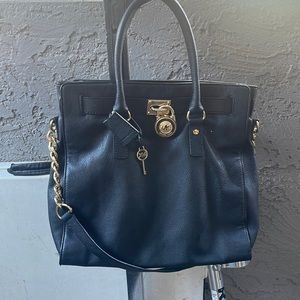 Michael Kors black leather purse